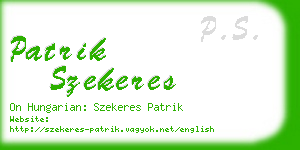 patrik szekeres business card